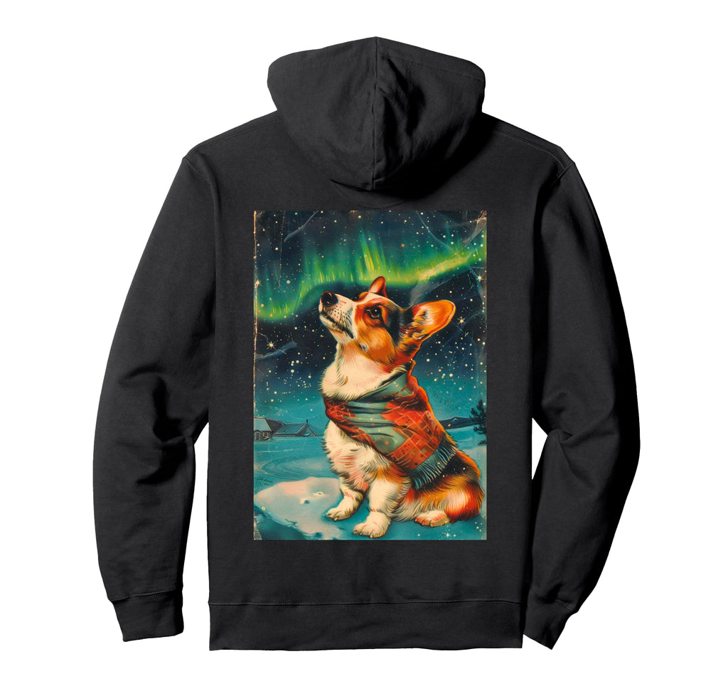 Art Winter Inspirational Corgi Hoodie - Graphic Print Men Women - T-Shirt, Sweatshirt, Hoodie