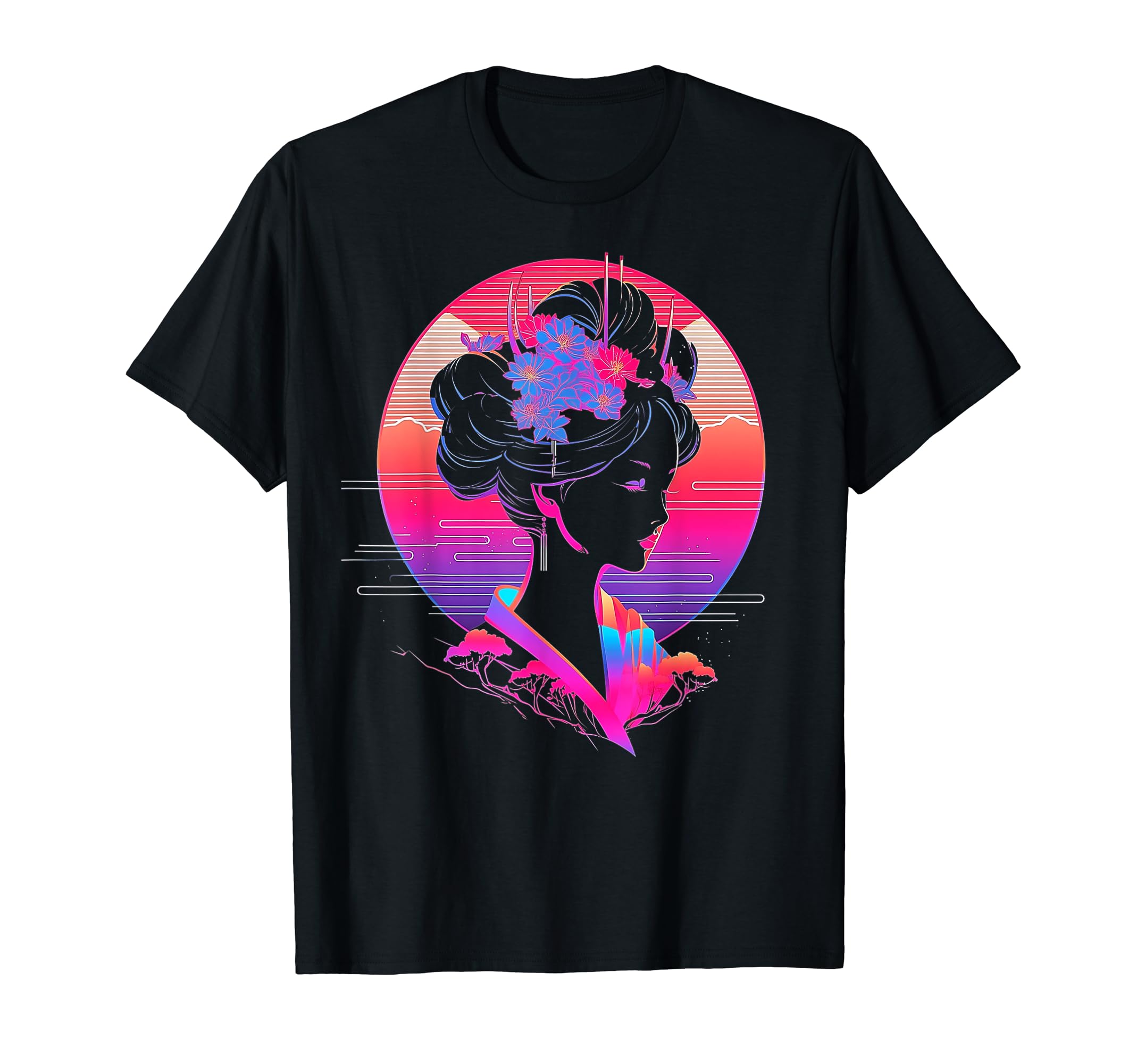 Vaporwave Geisha 80S Synthwave 15 T-Shirt - Streetwear Style Men Women - T-Shirt, Sweatshirt, Hoodie