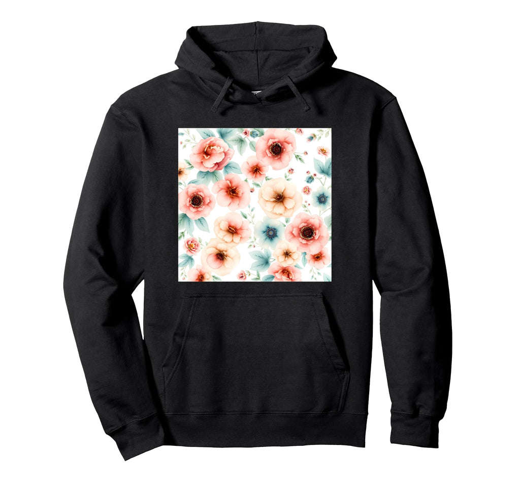 Watercolor Flowers Rustic Aesthetic Hoodie - Aesthetic Graphic Unisex - T-Shirt, Sweatshirt, Hoodie