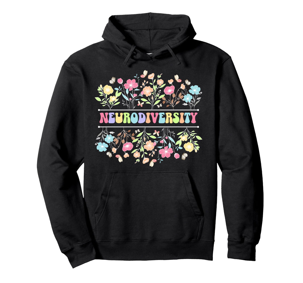 Neurodiversity Flowers Autism Hoodie - Graphic Print for Adults - T-Shirt, Sweatshirt, Hoodie