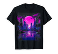 Vaporwave Cityscape 80S Synthwave 5 T-Shirt - Graphic Print Unisex - T-Shirt, Sweatshirt, Hoodie