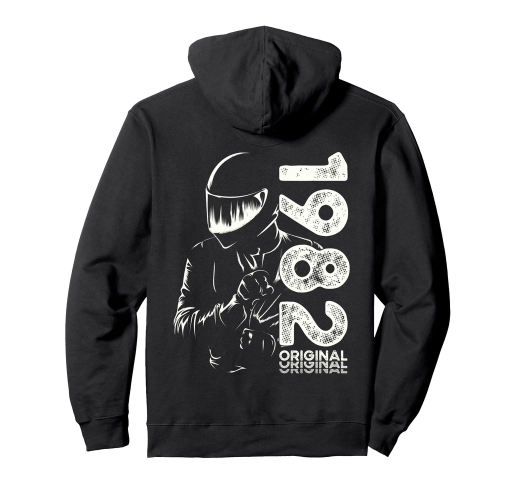 44Th Birthday Motorcycle Motorcyclist Hoodie - Graphic Print Men Women - T-Shirt, Sweatshirt, Hoodie