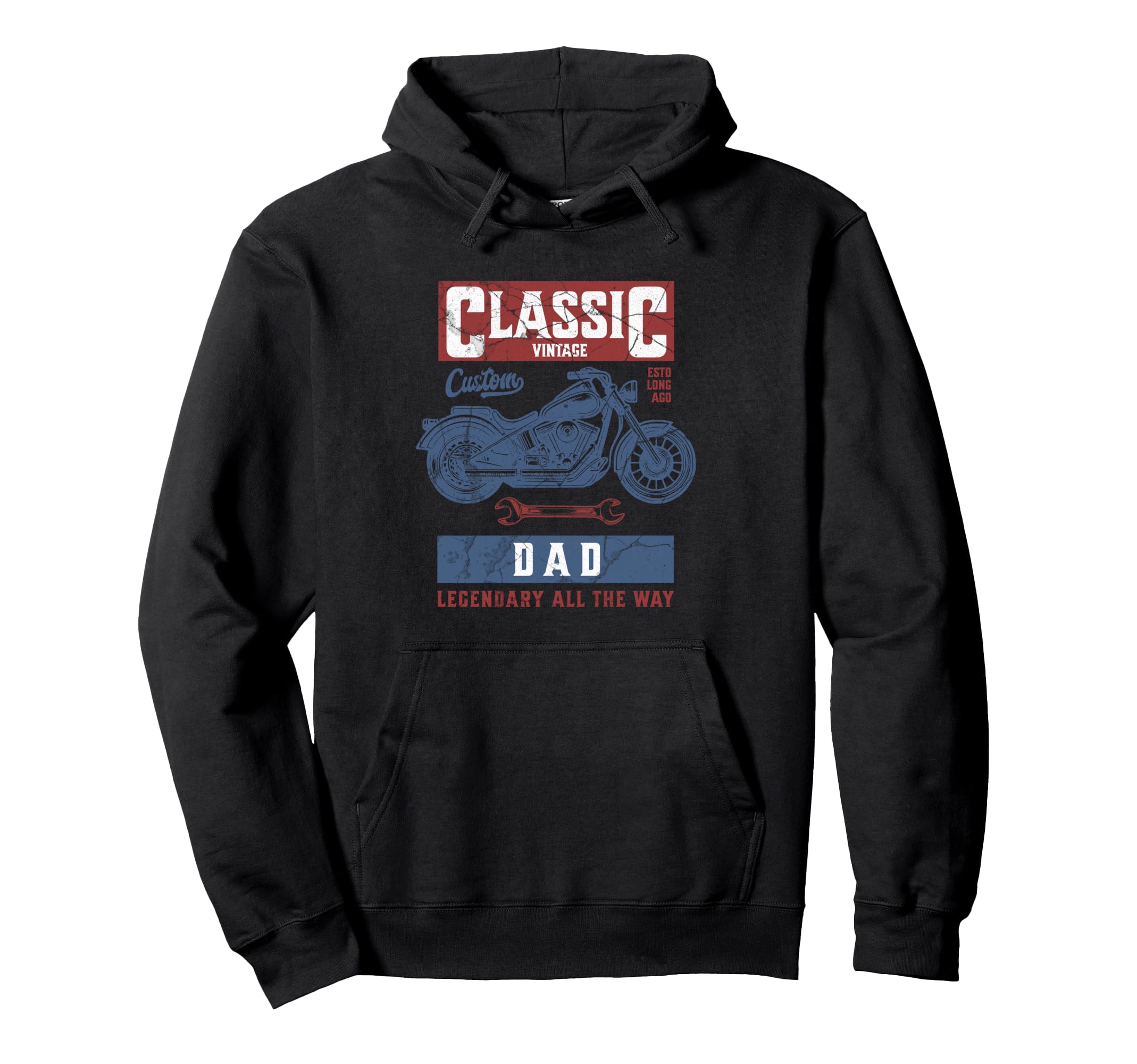Dad Motorcycletee Hoodie - Graphic Print for Adults - T-Shirt, Sweatshirt, Hoodie