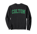 Colton Ca Distressed Green Varsity Sweatshirt - Minimalist Print for Adults - T-Shirt, Sweatshirt, Hoodie