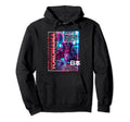 Yokohama City 80S Synthwave Samurai Hoodie - Fun Novelty Design for Adults - T-Shirt, Sweatshirt, Hoodie