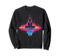 Synthwave Cat Samurai Mediation Sweatshirt - Casual Everyday Wear Unisex - T-Shirt, Sweatshirt, Hoodie