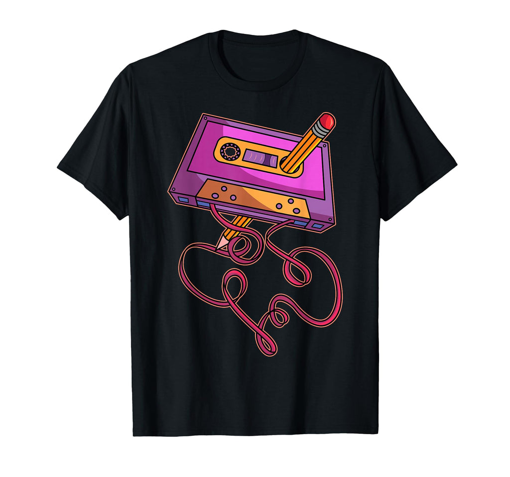 80S Cassette Tape Pencil 1980S T-Shirt - Novelty Apparel for Adults - T-Shirt, Sweatshirt, Hoodie