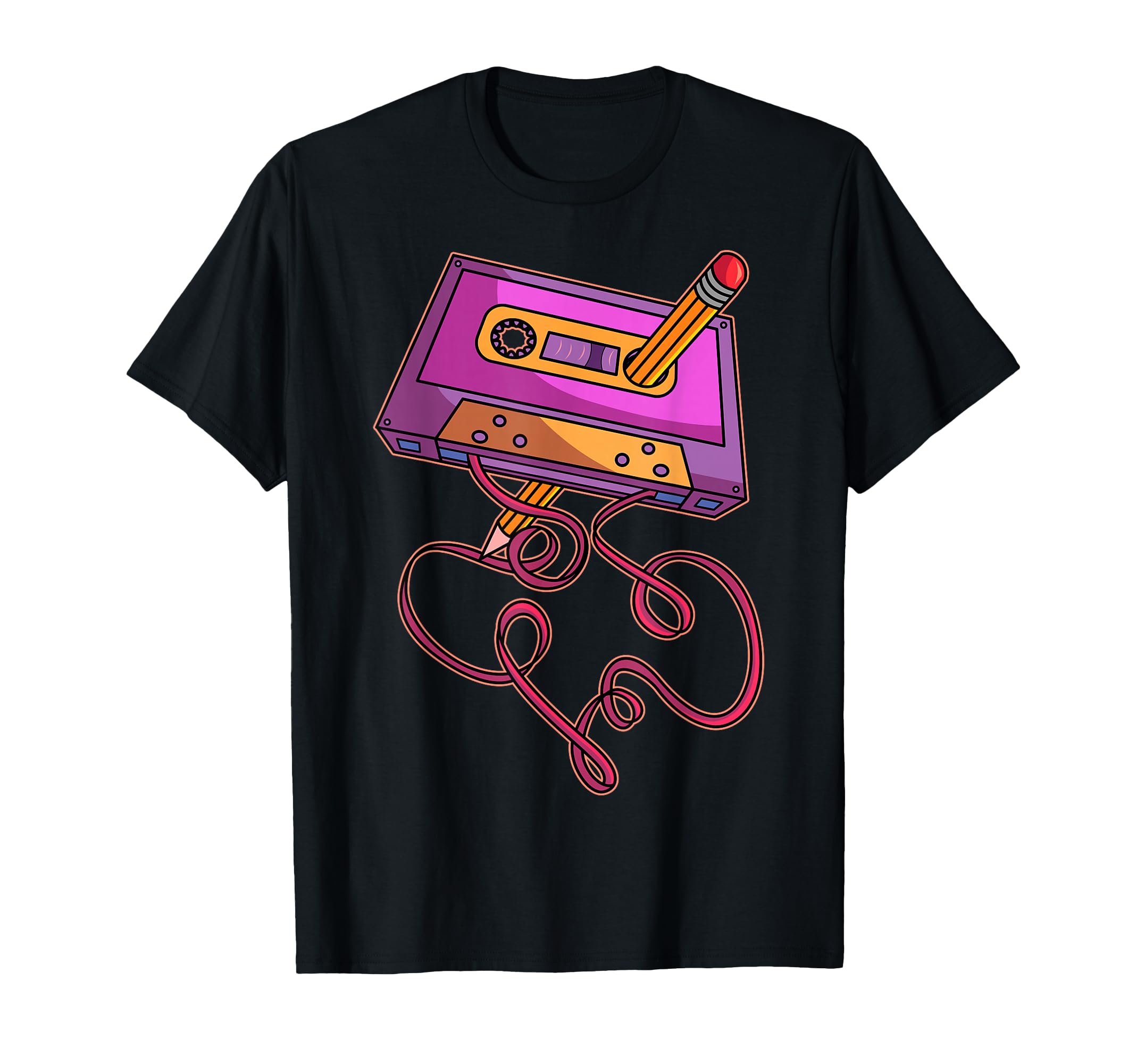 80S Cassette Tape Pencil 1980S T-Shirt - Novelty Apparel for Adults - T-Shirt, Sweatshirt, Hoodie