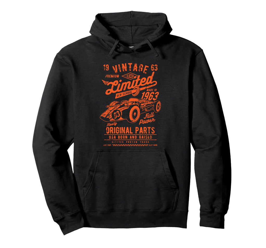 Race Car Distressed Hoodie - Fun Novelty Design for Adults - T-Shirt, Sweatshirt, Hoodie