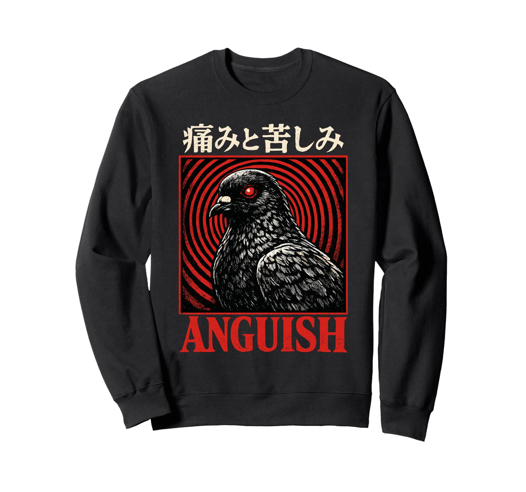 Dark Gothic Pigeon Anguish Sweatshirt - Aesthetic Graphic Men Women - T-Shirt, Sweatshirt, Hoodie