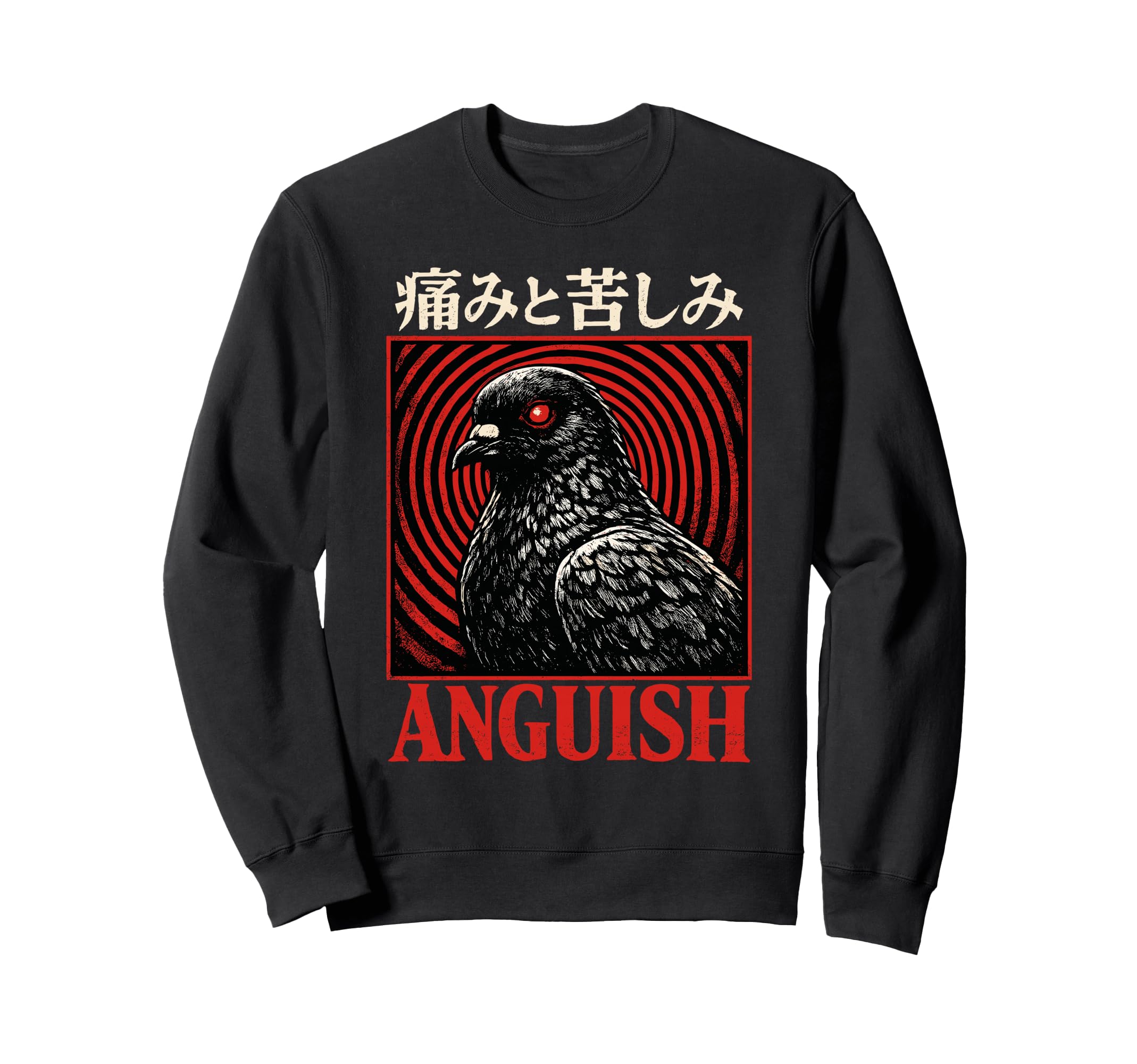 Dark Gothic Pigeon Anguish Sweatshirt - Aesthetic Graphic Men Women - T-Shirt, Sweatshirt, Hoodie