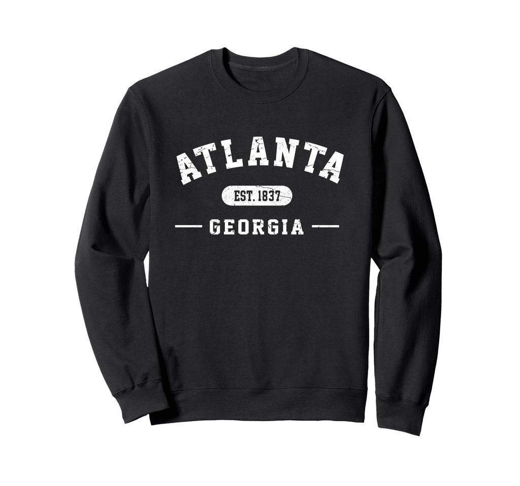 Atlanta Georgia Est 1837 Athletic Sweatshirt - Minimalist Print for Adults - T-Shirt, Sweatshirt, Hoodie