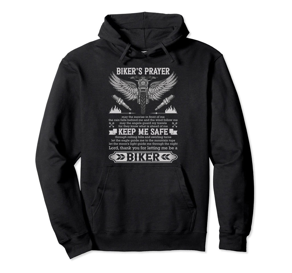 Bikers Prayer Biker Stuff Motorcycle Hoodie - Streetwear Style Men Women - T-Shirt, Sweatshirt, Hoodie