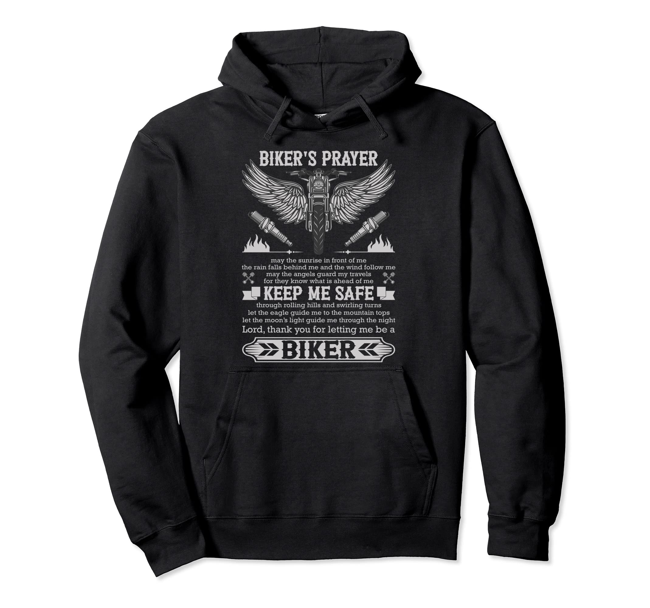 Bikers Prayer Biker Stuff Motorcycle Hoodie - Streetwear Style Men Women - T-Shirt, Sweatshirt, Hoodie