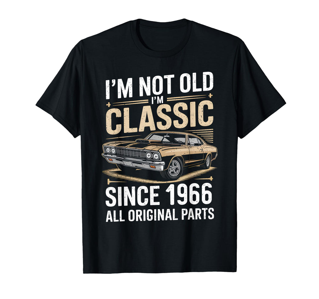 Funny 60Th Birthday Car 1966 Birthday T-Shirt - Streetwear Style for Adults - T-Shirt, Sweatshirt, Hoodie