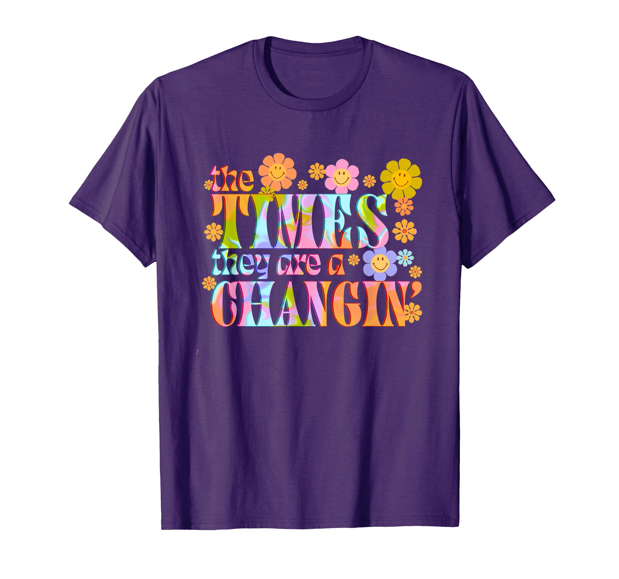 Times They Are Changing 60S 70S T-Shirt - Minimalist Print for Adults - T-Shirt, Sweatshirt, Hoodie