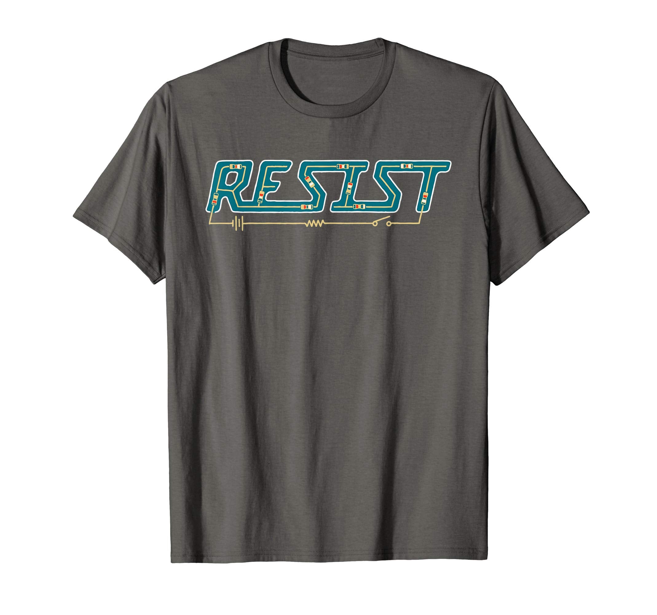 Resist Funny Electronic Resistor Typography T-Shirt - Unique Graphic Unisex - T-Shirt, Sweatshirt, Hoodie