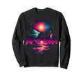 Vaporwave Solar System 80S Sweatshirt - Casual Everyday Wear Men Women - T-Shirt, Sweatshirt, Hoodie