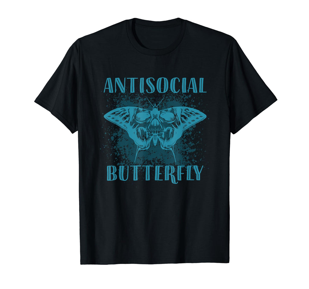 Gifts Introverts Antisocial Butterfly T-Shirt - Minimalist Print for Adults - T-Shirt, Sweatshirt, Hoodie