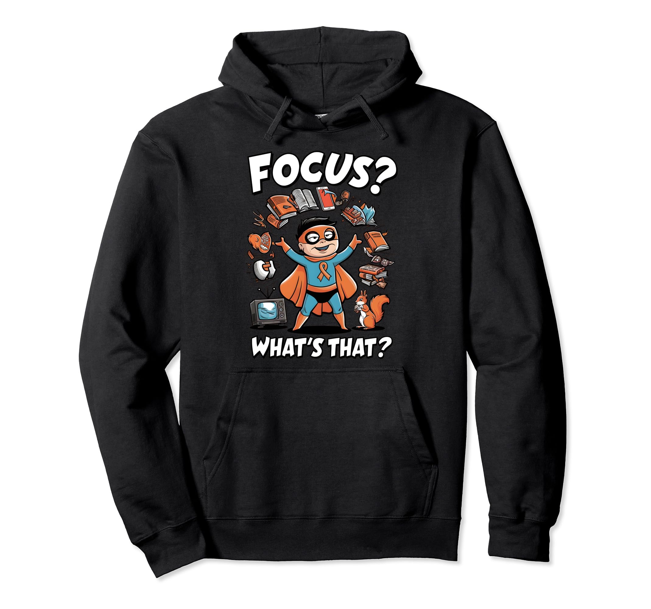 Adhd Awareness Neurodiversity Focus Hoodie - Minimalist Print for Adults - T-Shirt, Sweatshirt, Hoodie