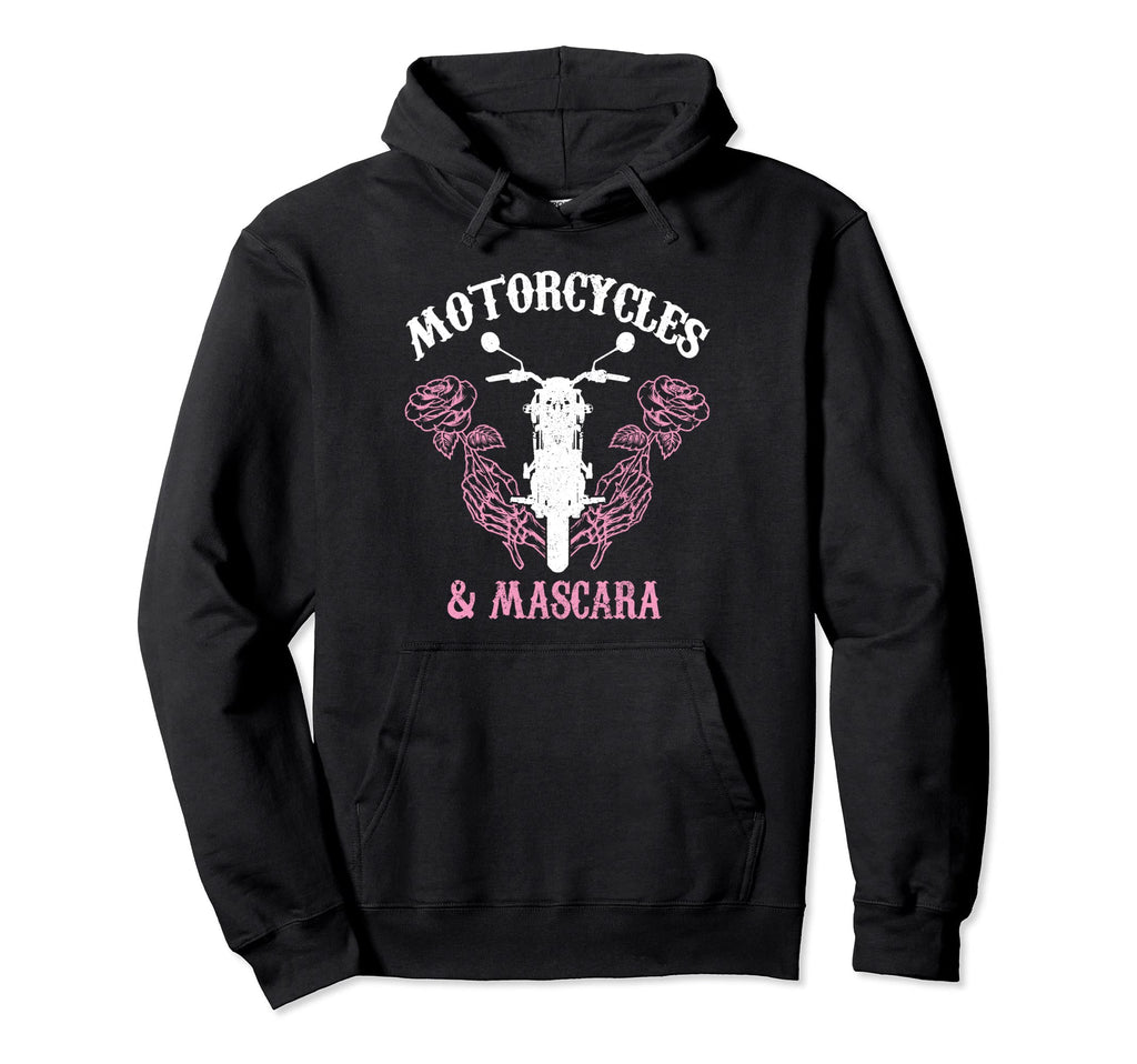 Motorcycles Mascara Biker Hoodie - Novelty Apparel Unisex - T-Shirt, Sweatshirt, Hoodie