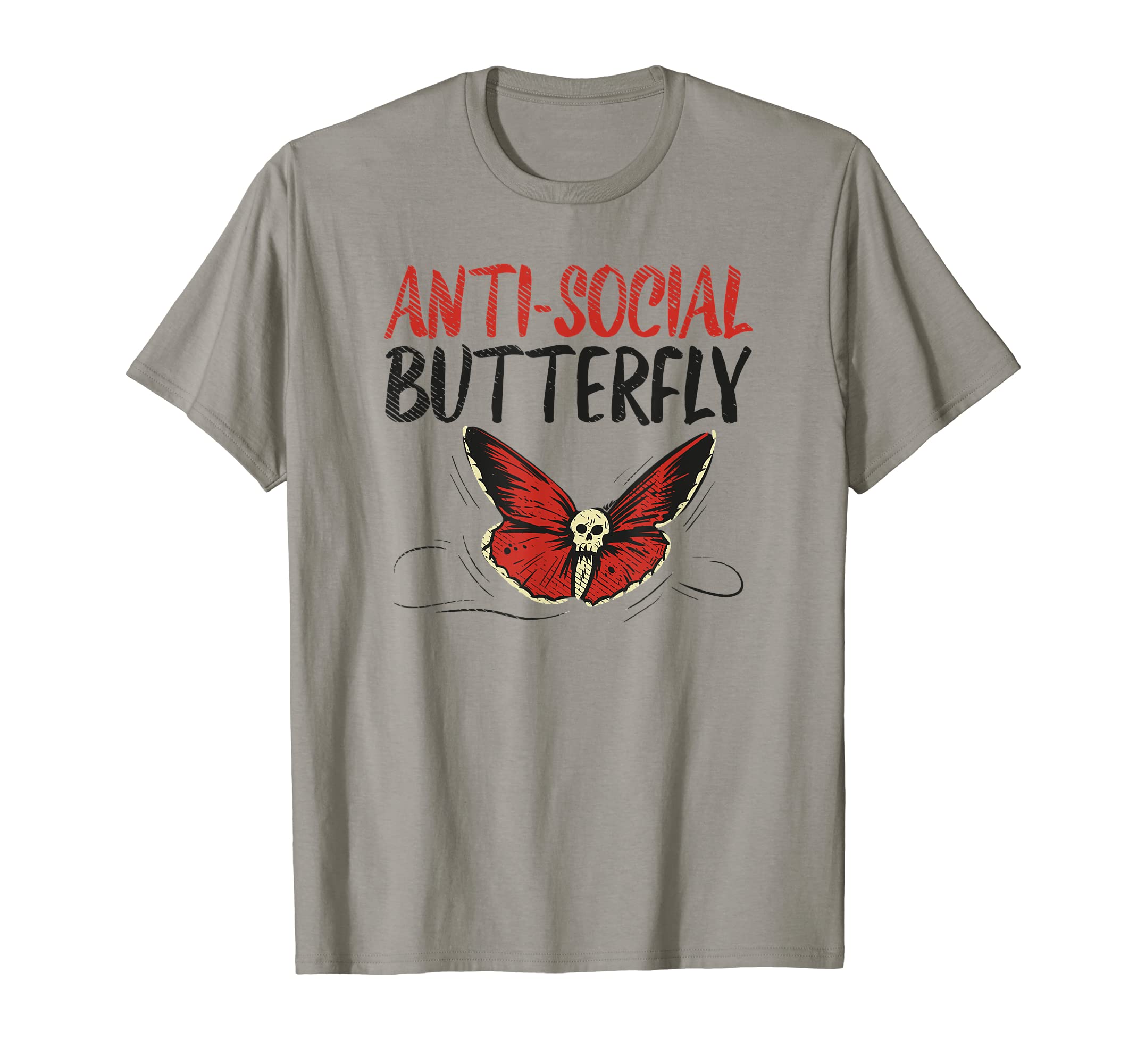 Anti Social Butterfly Goth Gothic Solitude T-Shirt - Trendy Graphic Unisex - T-Shirt, Sweatshirt, Hoodie