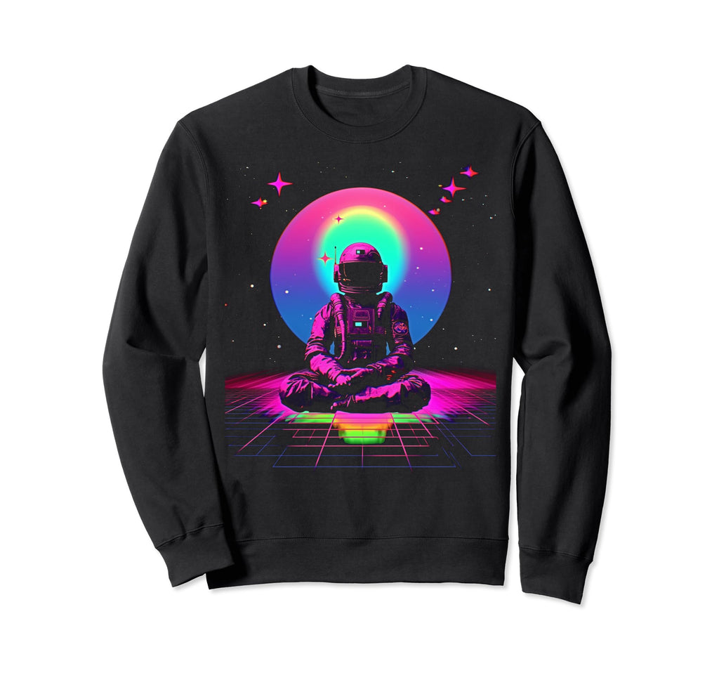 Synthwave Astronaut Cyberpunk 80S Sci Sweatshirt - Custom Art Print Unisex - T-Shirt, Sweatshirt, Hoodie