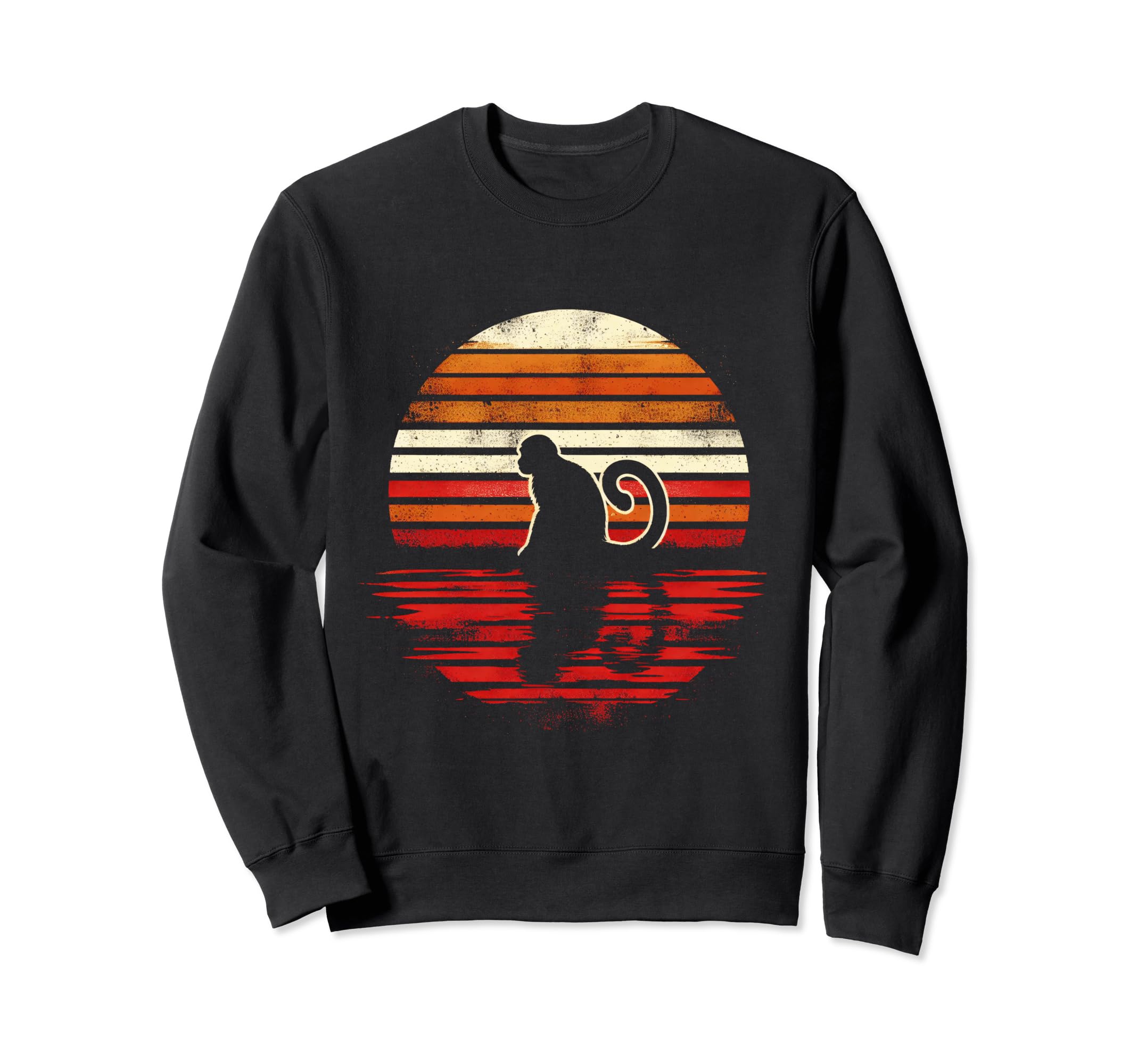 Capuchin Monkey Sunset Safari Sweatshirt - Casual Everyday Wear for Adults - T-Shirt, Sweatshirt, Hoodie