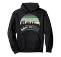 San Diego Skyline Distressed Hoodie - Aesthetic Graphic for Adults - T-Shirt, Sweatshirt, Hoodie
