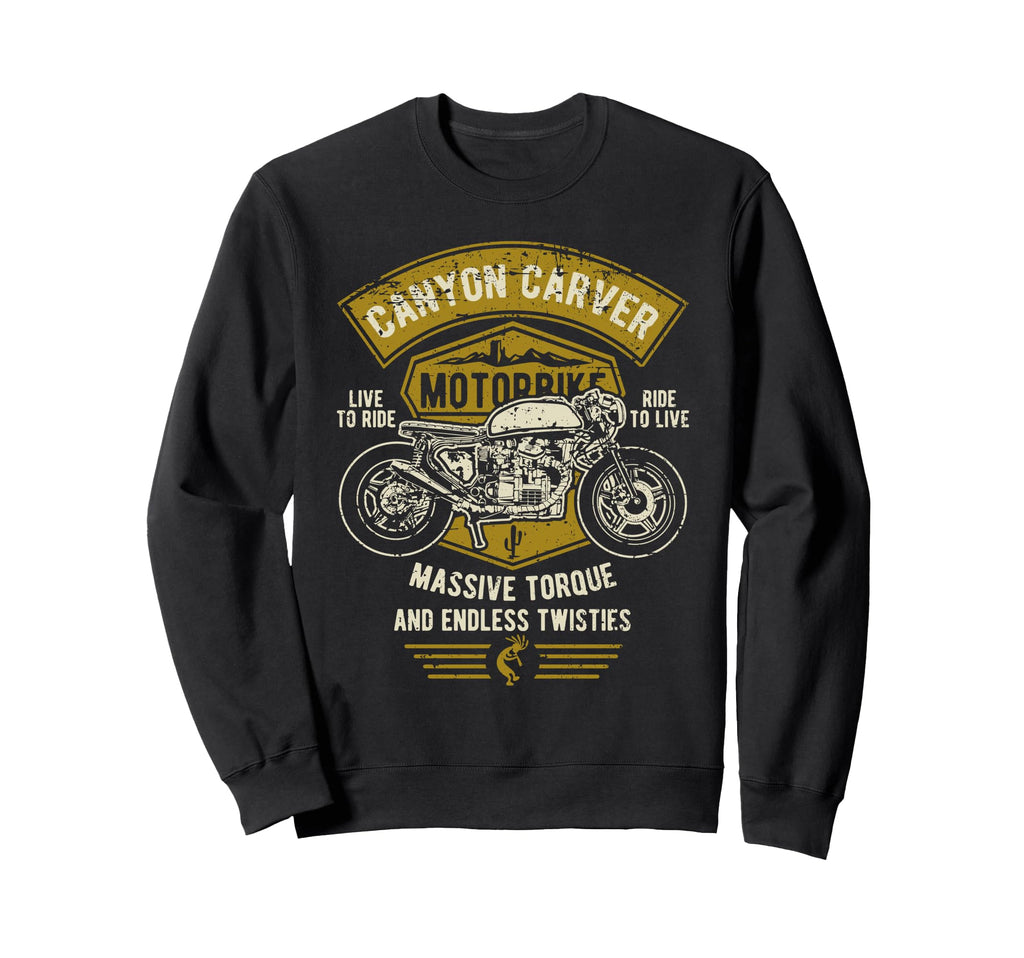 Canyon Carver Motorcycle Sweatshirt - Fun Novelty Design for Adults - T-Shirt, Sweatshirt, Hoodie