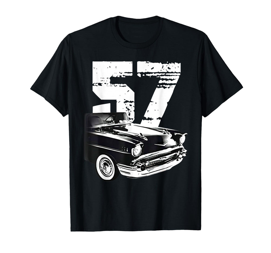1957 57 Bel Air 50S Silhouette Old T-Shirt - Aesthetic Graphic Men Women - T-Shirt, Sweatshirt, Hoodie