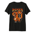 Boxer 80S 90S Heavy Metal Flames Tri T-Shirt - Fun Novelty Design Unisex - T-Shirt, Sweatshirt, Hoodie