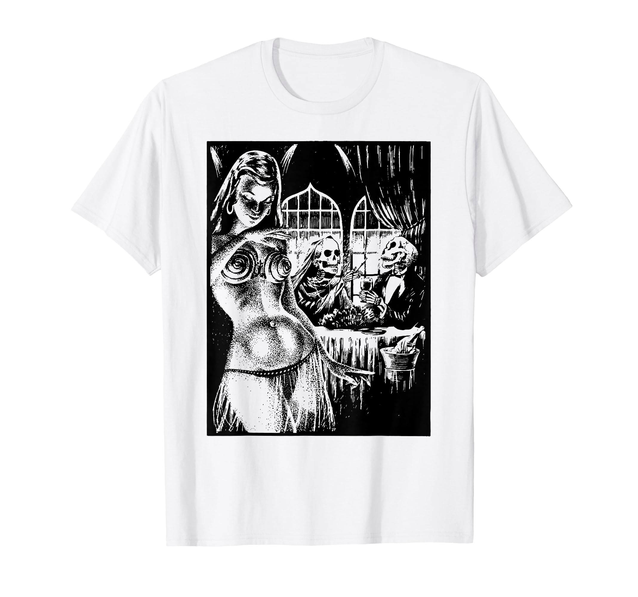 Weird Creepy Skeletons Sexy T-Shirt - Casual Everyday Wear for Adults - T-Shirt, Sweatshirt, Hoodie