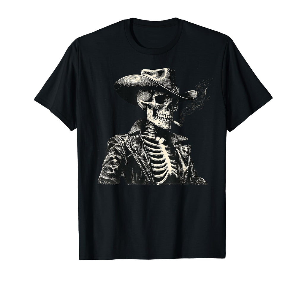 Rodeo Western Cowboy Skeleton T-Shirt - Streetwear Style Men Women - T-Shirt, Sweatshirt, Hoodie
