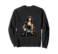 Pinup Biker Motorcycle Rider Sweatshirt - Graphic Print Men Women - T-Shirt, Sweatshirt, Hoodie