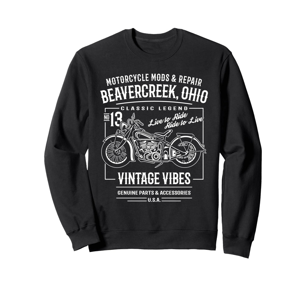 Beavercreek Oh Usa Motorcycle Sweatshirt - Novelty Apparel for Adults - T-Shirt, Sweatshirt, Hoodie