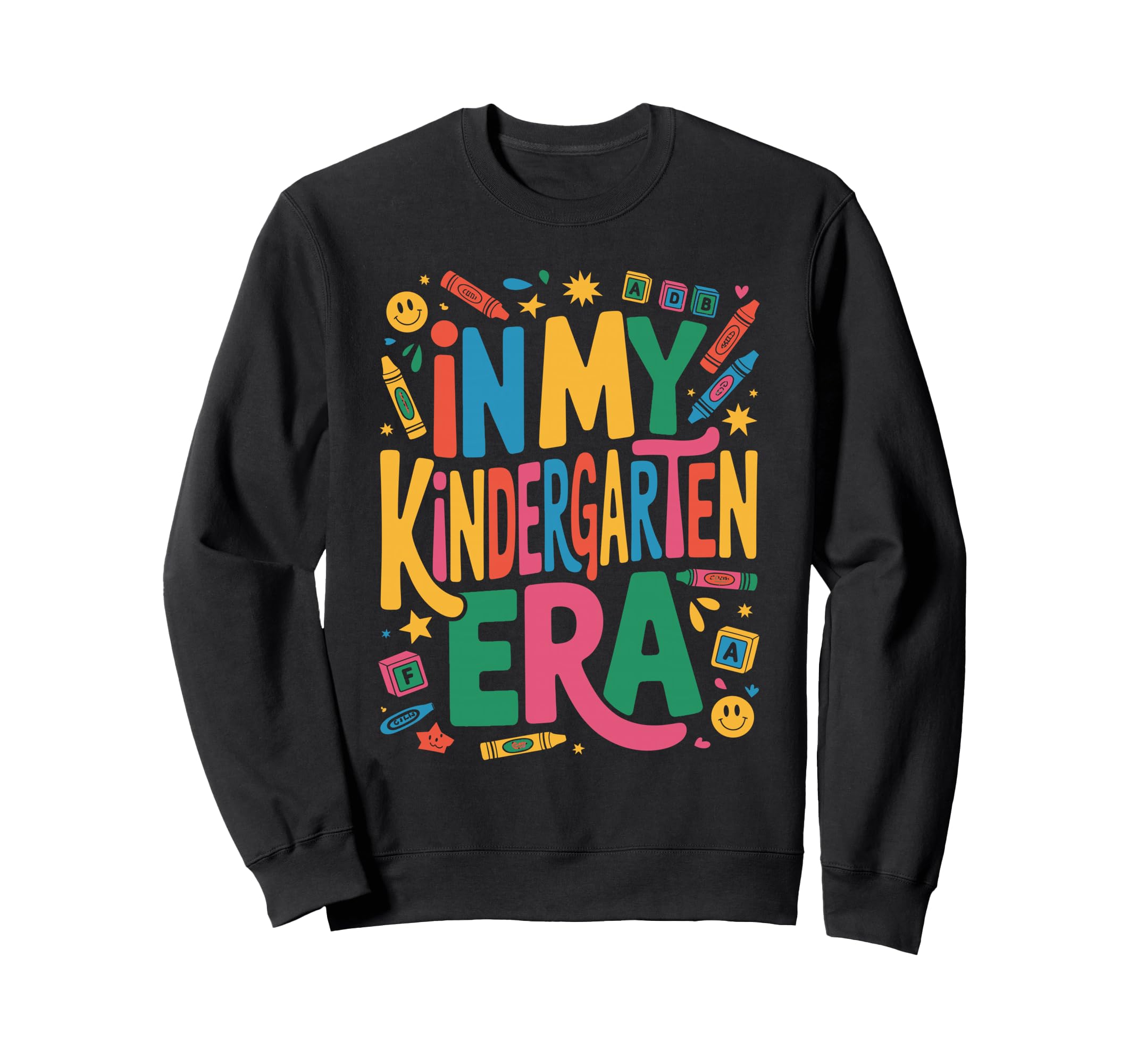 My Kindergarten Era Pastel Word Art Sweatshirt - Unique Graphic for Adults - T-Shirt, Sweatshirt, Hoodie
