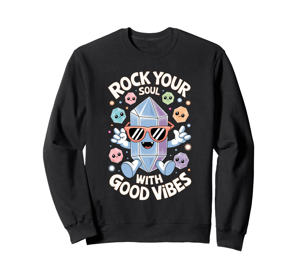 Healing Stone Crystals Energy Sweatshirt - Graphic Print Men Women - T-Shirt, Sweatshirt, Hoodie