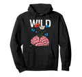 Wild Mind Grunge Floral Brain Butterflies Hoodie - Novelty Apparel Unisex - T-Shirt, Sweatshirt, Hoodie