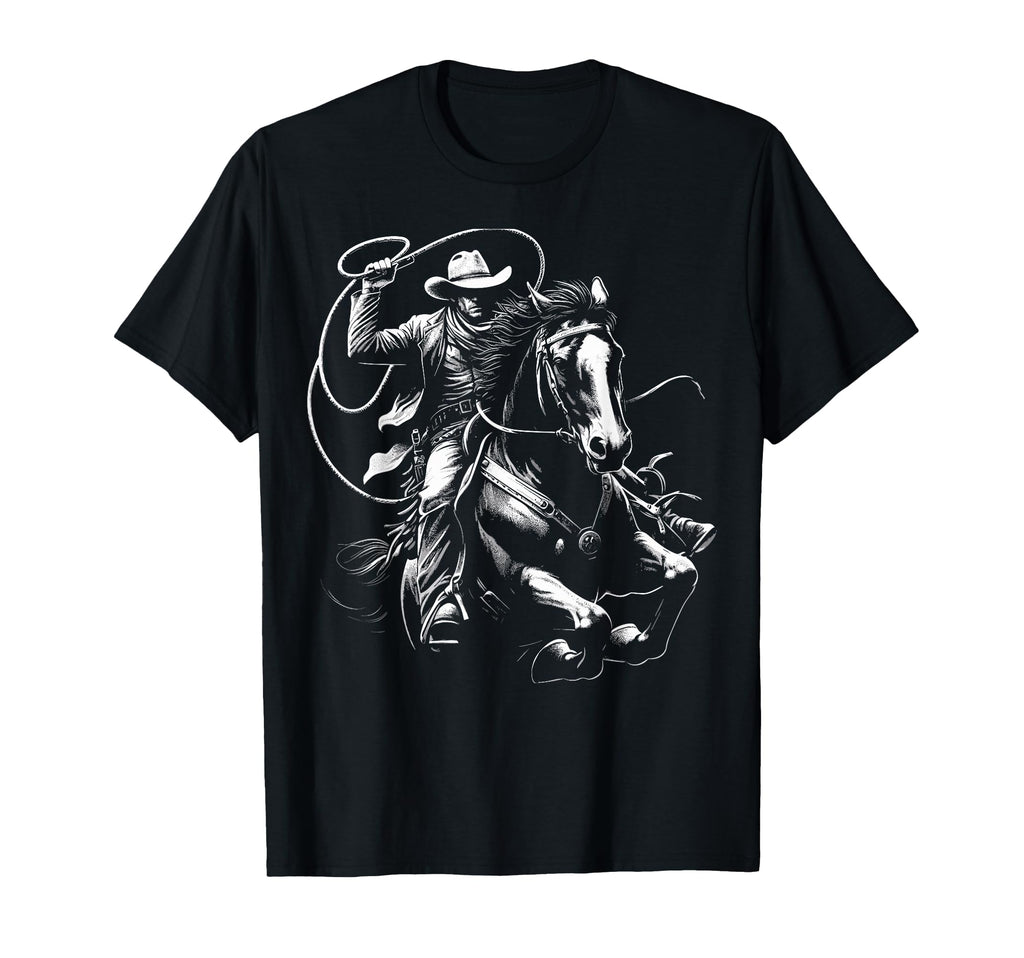 Western Cowboy Horse Rodeo Country T-Shirt - Novelty Apparel Men Women - T-Shirt, Sweatshirt, Hoodie