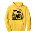 Cowboy Miniature Schnauzer Dog Ufo Hoodie - Fun Novelty Design Men Women - T-Shirt, Sweatshirt, Hoodie
