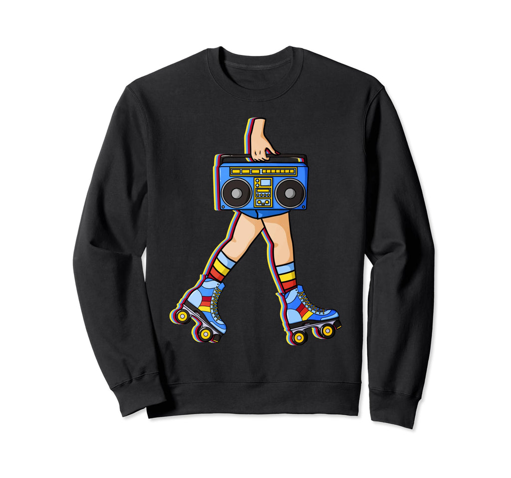 Roller Skates Boombox Disco Ghetto Sweatshirt - Fun Novelty Design Unisex - T-Shirt, Sweatshirt, Hoodie