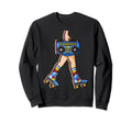 Roller Skates Boombox Disco Ghetto Sweatshirt - Fun Novelty Design Unisex - T-Shirt, Sweatshirt, Hoodie