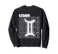 Gemini Zodiac Typography Astrology Sweatshirt - Custom Art Print Men Women - T-Shirt, Sweatshirt, Hoodie
