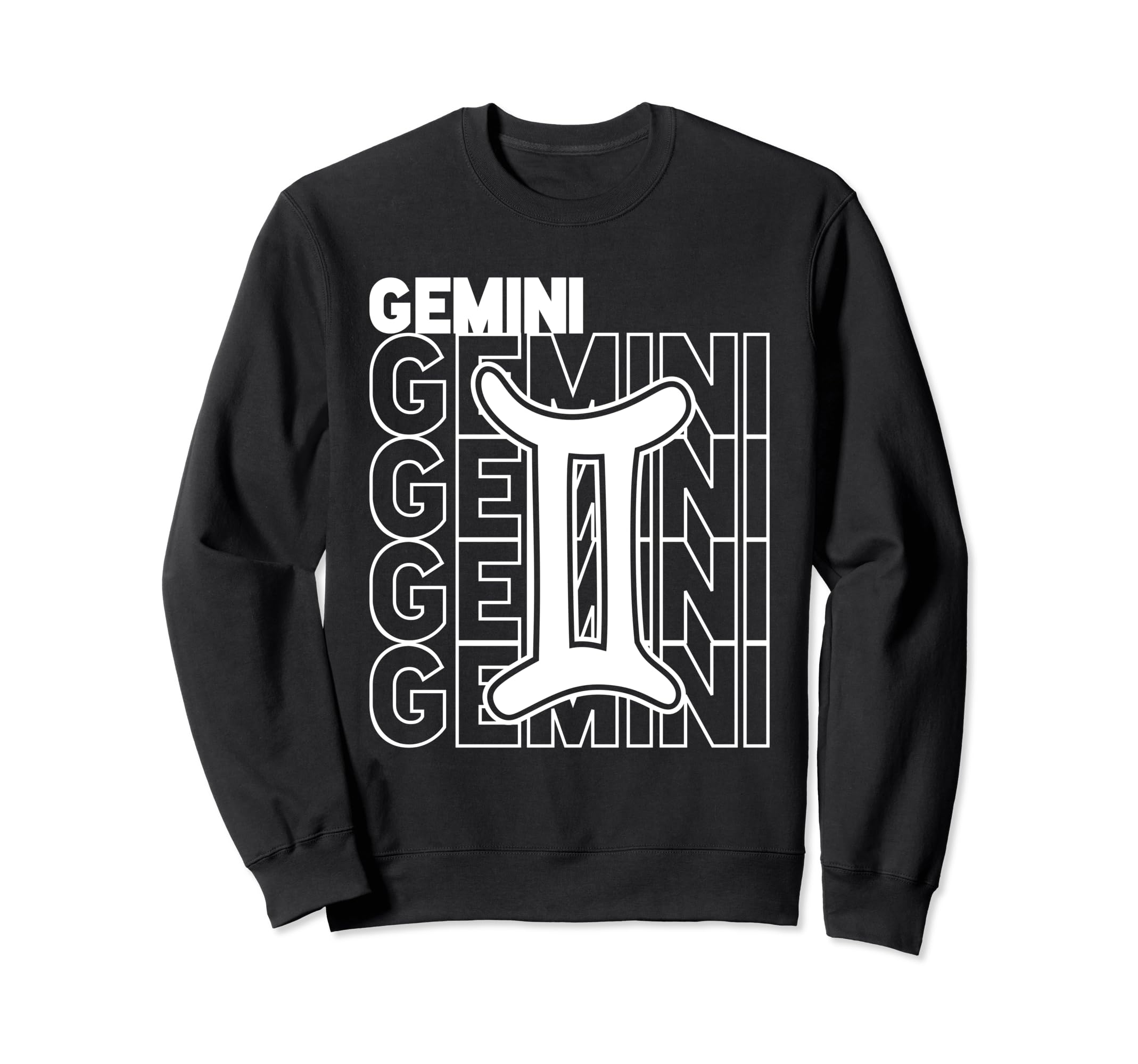 Gemini Zodiac Typography Astrology Sweatshirt - Custom Art Print Men Women - T-Shirt, Sweatshirt, Hoodie