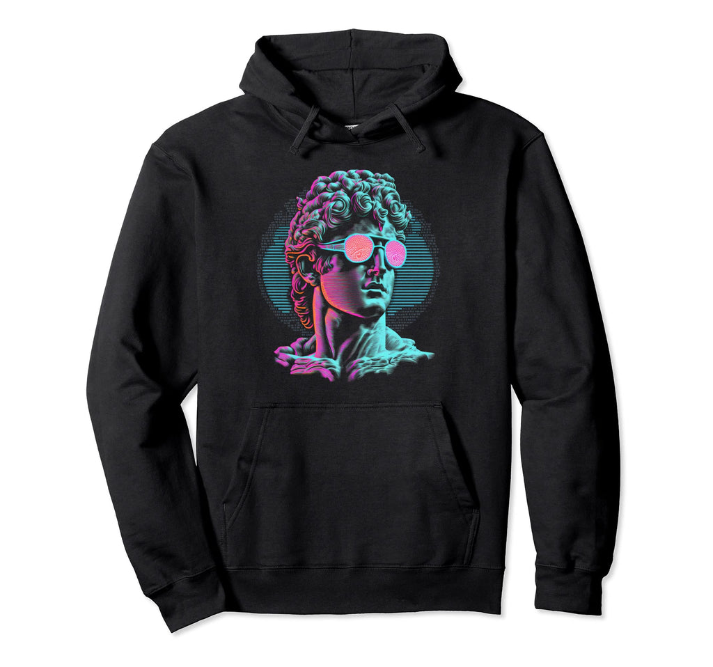 Greek Statue Vaporwave Retrowave Hoodie - Streetwear Style Men Women - T-Shirt, Sweatshirt, Hoodie