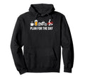 Funny Biker Plan Day Beer Coffee Hoodie - Novelty Apparel Men Women - T-Shirt, Sweatshirt, Hoodie