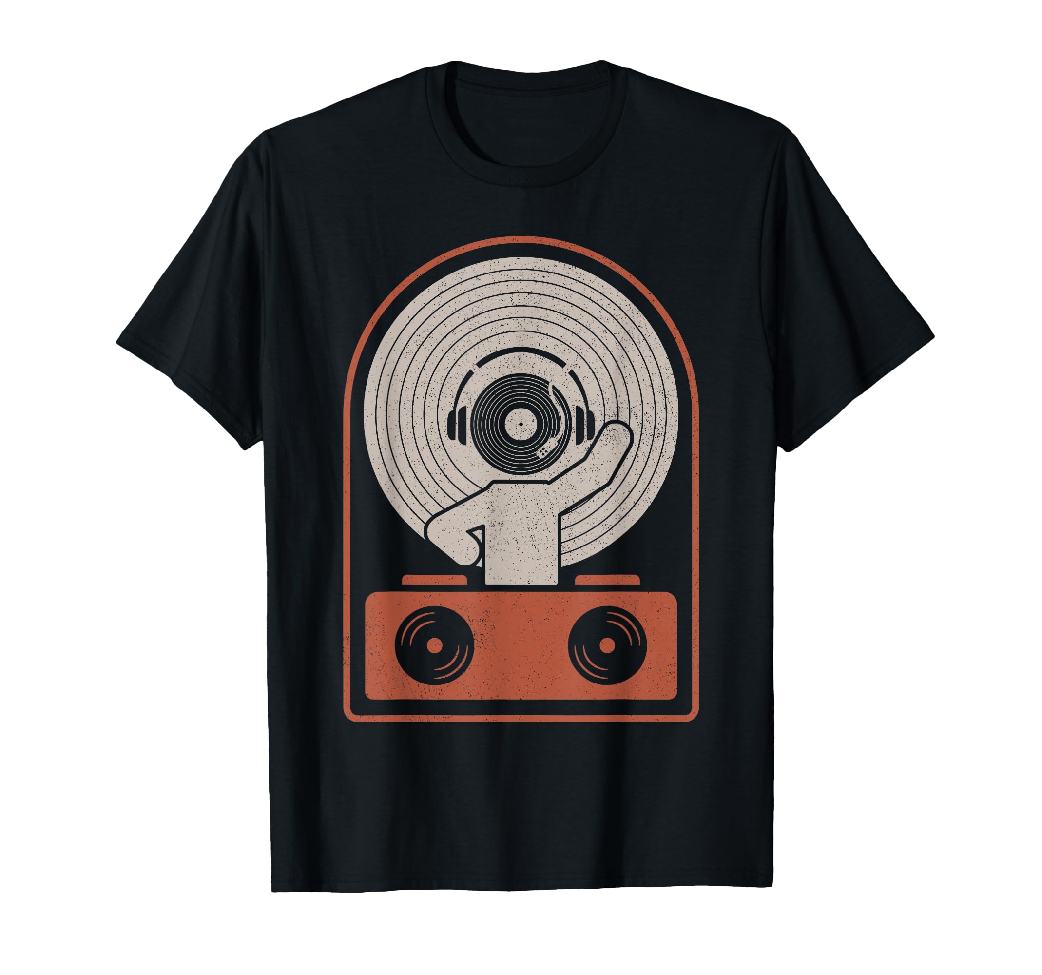 Dj Disc Jockey Vinyl Record Player T-Shirt - Minimalist Print Unisex - T-Shirt, Sweatshirt, Hoodie