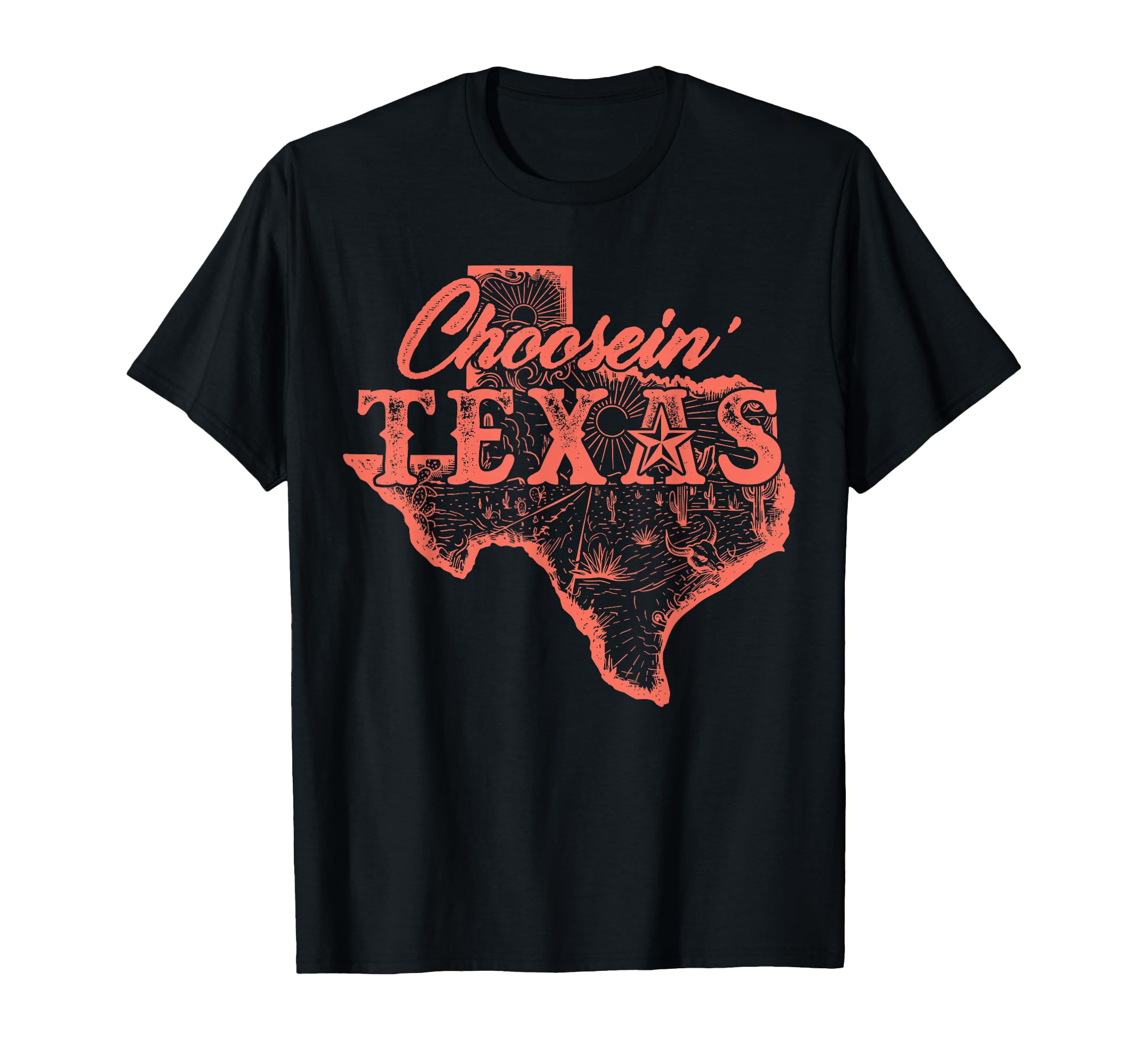 Choosin Texas Texas Pride Western T-Shirt - Trendy Graphic Men Women - T-Shirt, Sweatshirt, Hoodie