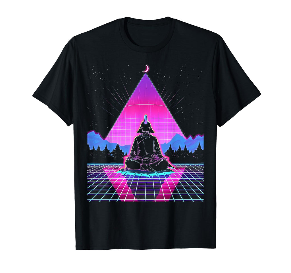 Synthwave Alien Buddha Cyberpunk 80S T-Shirt - Trendy Graphic Men Women - T-Shirt, Sweatshirt, Hoodie
